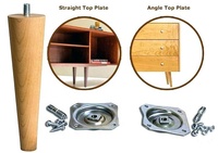 Fournisseur Pieds de canapé en bois de remplacement Pieds de canapé coniques en bois pour armoire, table et lit
