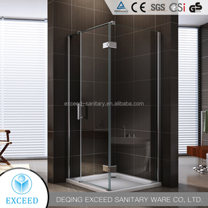 Exceder de Nuevo Diseño 2000mm Con Bisagras Puertas De Ducha de <span class=keywords><strong>Vidrio</strong></span> Sin Marco Alibaba - Product Image 2