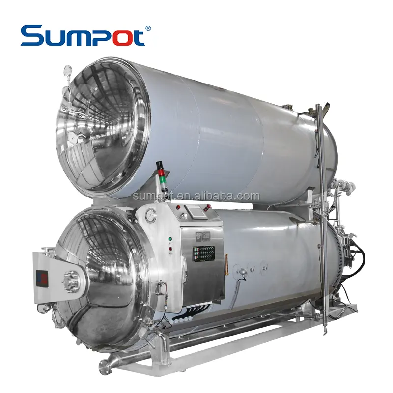 SUMPOT-Esterilizador automático de autoclave para inmersión en agua, para industria alimentaria