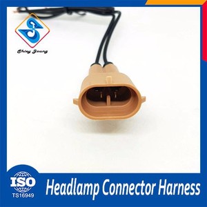 De alta Calidad de la linterna del haz 2 pin hombre mujer impermeable conector del mazo de cables auto - Product Image 1