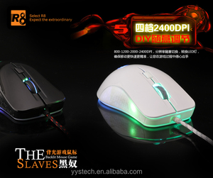 <span class=keywords><strong>Souris</strong></span> optique de jeu filaire R8 6d, disponible en noir et blanc, avec connexion USB, meilleure vente - Product Image 5