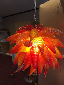 Lampadari decorativi a soffitto con lampada di colore <span class=keywords><strong>arancione</strong></span> in vetro murano spesso - Product Image 3