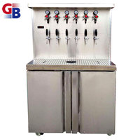 Dispensador de Cerveza de Acero Inoxidable GB103059 OEM con Seis Grifos para 6 Barriles Slim de 1/6