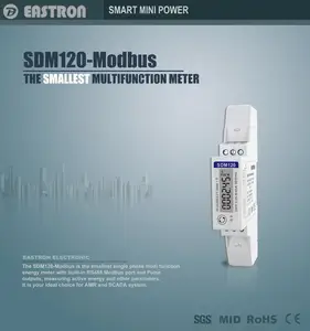 Eastron SDM120-Modbus MID однофазный 2 провода видео-телефон двери электрический метр modbus rtu счетчик электроэнергии, умный счетчик