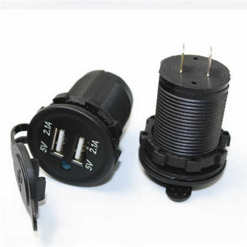 Prese USB Doppie Per Moto - Caricabatterie 12-24V Con Voltmetro, Impermeabile IP65, Verde - Foto 10