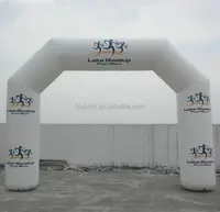Arco inflável branco da linha de acabamento inflável impressão do logotipo personalizado do arco para o evento