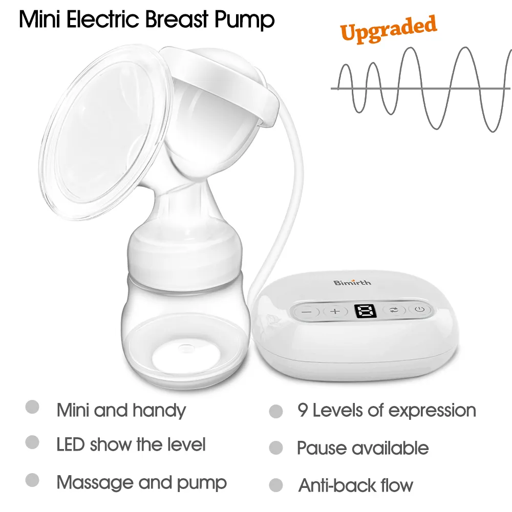 Bimirth portable mini électrique ensemble de tire-lait mamelon bouteille de lait sucer automatique de massage allaitement SANS BPA AC100-240V