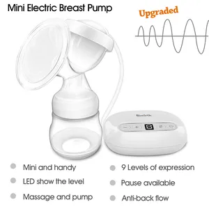 Bimirth portatile mini elettrica tiralatte capezzolo bottiglia di latte succhiare automatico massaggio allattamento al seno BPA Libero AC100-240V