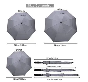 사용자 정의 인쇄 로고 레이어 대형 스트레이트 더블 캐노피 방풍 골프 우산