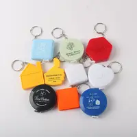 קידום מכירות מותאם אישית לוגו מיני סגלגל קלטת למדוד עם Keychain