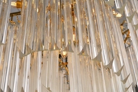 Lustre moderne en cristal LED, mosquée, villa, restaurant, centre commercial, lampe de plafond islamique intérieure, luminaire suspendu en métal, angle de faisceau supérieur, ampoule LED