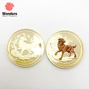 Monedero de Metal con Diseño de Monedas 3D de los <span class=keywords><strong>Signos</strong></span> del Zodiaco Chino, Divertido Contenedor de Monedas con Forma de Perro - Product Image 2