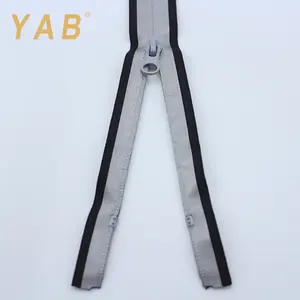 Zippers Nylon YAB China Factory Decoration Open End Nylon Fireproof Flame Retardant 3# Zipper Zip