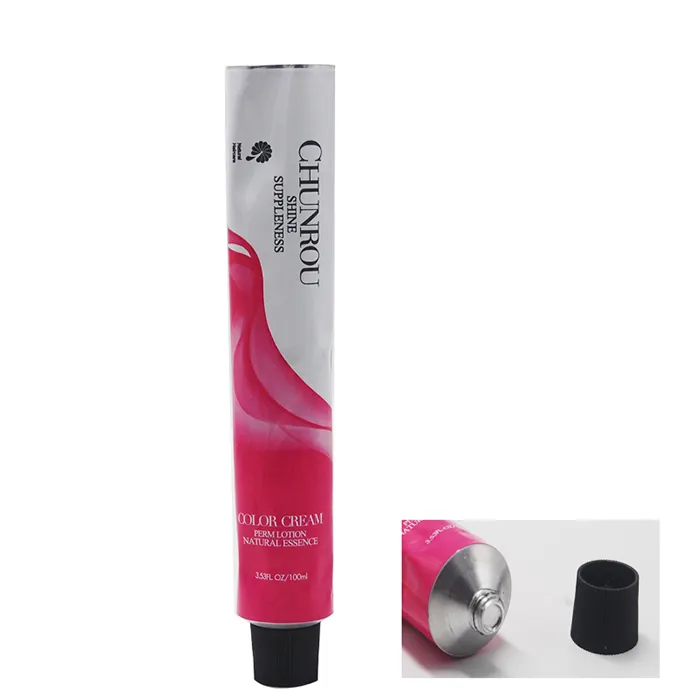 100ml Tube cosmétique vide pliable en Aluminium laminé Tube d'emballage de crème Tube en Aluminium Tube en plastique avec couvercle