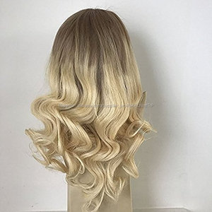 Rubia ombre del frente del cordón del <span class=keywords><strong>pelo</strong></span> humano pelucas para las mujeres blancas - Product Image 3
