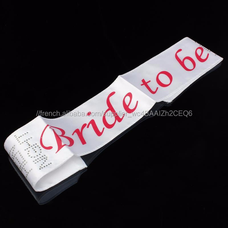 Events and wedding decoration wedding bride to be Sash for leggings veil