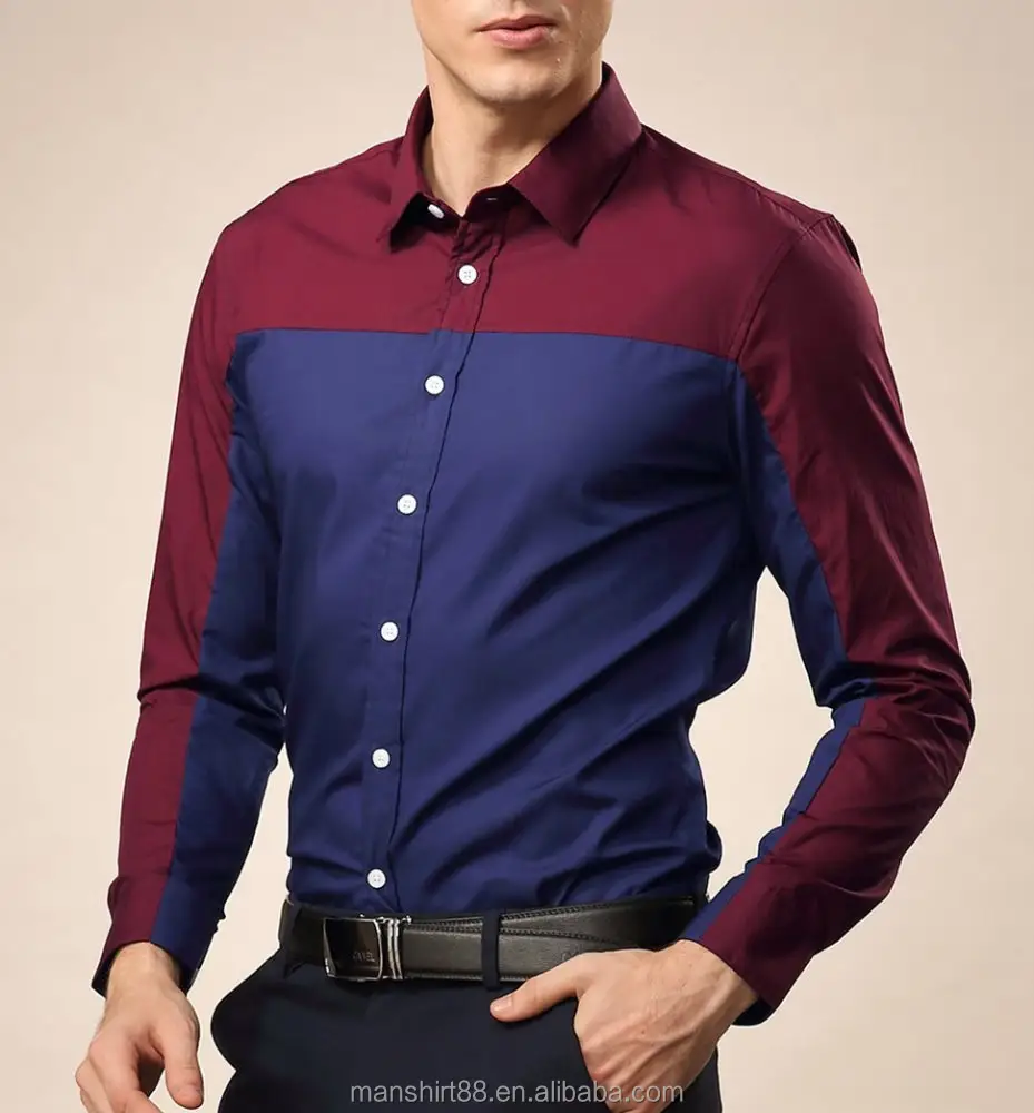 2015 새로운 디자인 새로운 패션 남성 셔츠 인과 셔츠