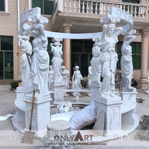 Statua dei gazebo della colonna di <span class=keywords><strong>marmo</strong></span> romano della donna decorativa all'aperto da vendere - Product Image 3