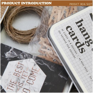 Cartoline con messaggio di Design personalizzato carte <span class=keywords><strong>regalo</strong></span> di carta Creative in scatola di latta per regalare regali personalizzati - Product Image 6