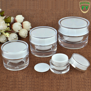 China proveedor de envases cosméticos 5G 10G 20G 30g de doble pared de plástico de lujo ps loción tarro de crema - Product Image 2