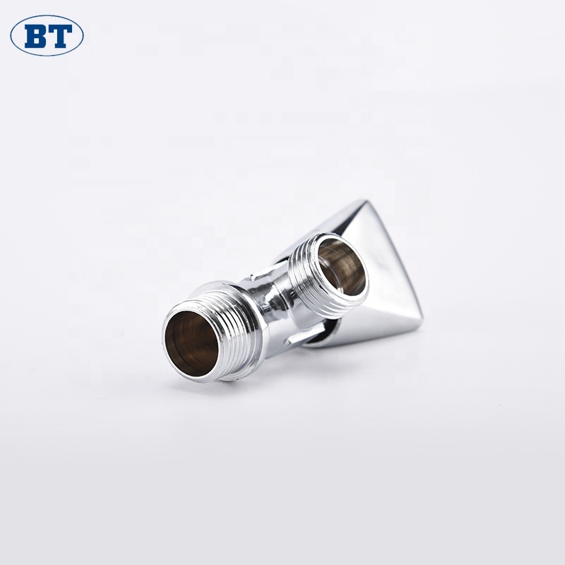 Yuhuan 1/2"x 3/8" NPT Thread Polished Chrome Plated Brass Triangle Angle Valve, PN25 Leak-Proof for Bathroom/Kitchen Plumbing · image 4