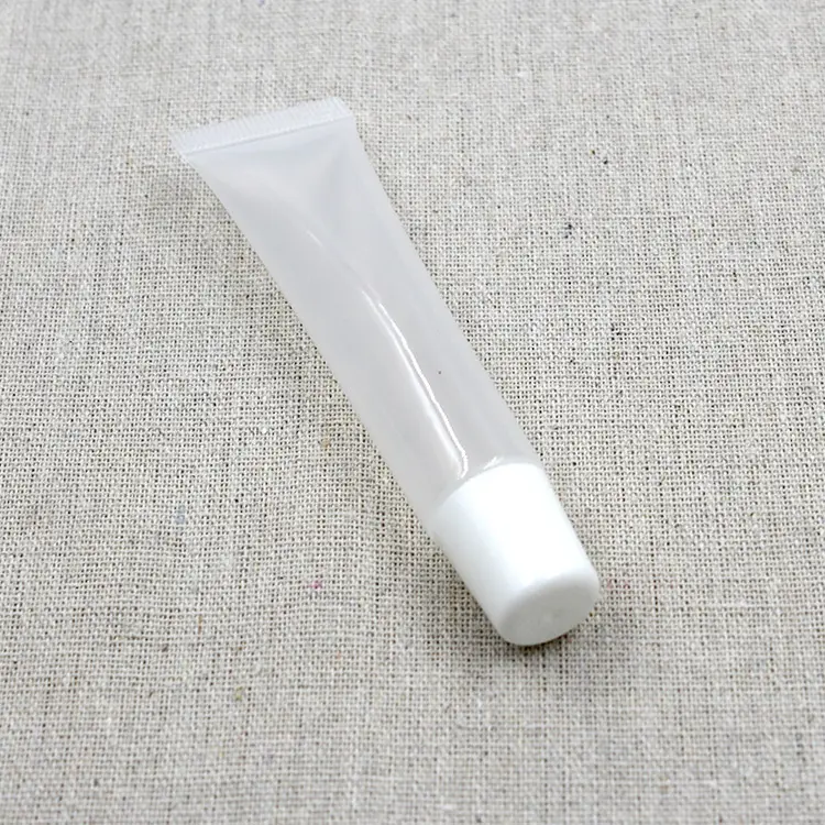 15 мл прозрачная косметическая упаковка пластиковые блеск для губ Мягкая трубка для блеска для губ