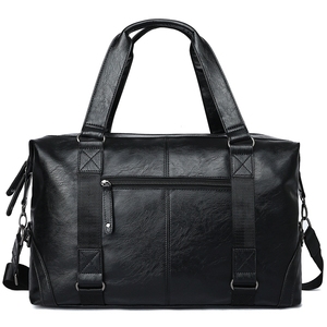 <strong>Men</strong> PU Leather Large <strong>Travel</strong> Duffel <strong>Bag</strong> with Brand Custom Debossed Logo Sports Gym Weekend Overnight Shoulder Handbag <strong>Travel</strong> <strong>Bag</strong> - Product Image 2