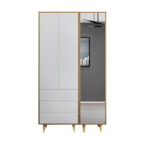 <span class=keywords><strong>Mueble</strong></span> nórdico moderno de lujo con diseño de madera, armario de <span class=keywords><strong>ropa</strong></span> con 3 cajones y puertas dobles, muebles para el hogar - Product Image 1