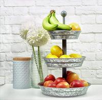 Support rond en zinc galvanisé noir pour café, margaritas, apéritifs et cupcakes - Service de table intérieur/extérieur