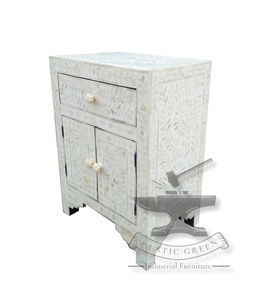 Gabinete de sala de estar con diseño de flor con incrustaciones de hueso elegante de estilo antiguo, mesa auxiliar tradicional para comedor, apartamento, uso para hoteles - Product Image 3