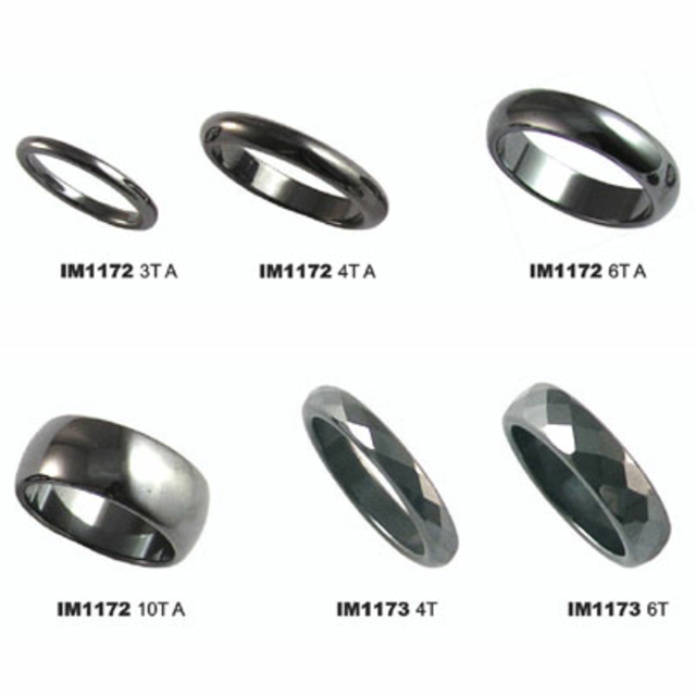 Anello In Ematite Nera Unisex – Gioiello In Pietra Curativa, Anello Magnetico Largo Per Uomo E Donna