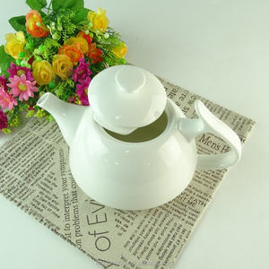 Fournisseur d'usine <span class=keywords><strong>SANBO</strong></span> STOCK – Vente rapide en gros de théières en céramique de porcelaine blanches, bon marché, en vrac, capacité 300 ml, écologiques - Product Image 2