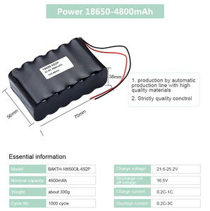 Power Tool <strong>Battery</strong> Use BAKTH-18650CIL-<strong>6S2P</strong> 21.8V 4.8Ah High Power <strong>18650</strong> Li-Ion <strong>Battery</strong> <strong>Pack</strong> - Product Image 4