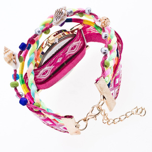 <span class=keywords><strong>Montre</strong></span> de luxe à perles pour femme, forme de hibou, fleurs, Design conque, <span class=keywords><strong>tissé</strong></span>, plusieurs enveloppes, qualité supérieure, 2018 - Product Image 6