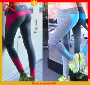 Nylon de baja altura ejecutan pantalones de yoga ombre capris moda leggings - Product Image 6
