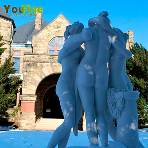 Estatua <span class=keywords><strong>de</strong></span> <span class=keywords><strong>las</strong></span> Tres Gracias <span class=keywords><strong>de</strong></span> Mármol Blanco <span class=keywords><strong>de</strong></span> Tamaño Real para Decoración <span class=keywords><strong>de</strong></span> Jardín y Hogar - Product Image 4