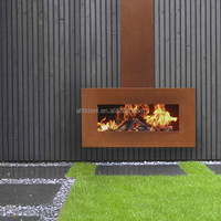 Cheminée en acier corten pour l'extérieur, robuste, avec cheminée, au prix le plus bas