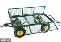Chariot de jardin à 4 roues repliables, pour l'extérieur, avec côtés repliables