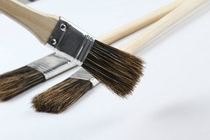 Cerdo s4-1/de cerdas de pelo cepillo de pintura sólida de madera de mango del cepillo de pintura con virola de aluminio - Product Image 3