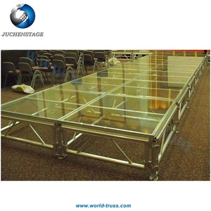 Event <strong>Stage</strong> Factory Portable Transparent Tempered Glass Acrylic Truss <strong>Stage</strong> Wedding <strong>Stage</strong> <strong>Decoration</strong> For Sale - Product Image 1