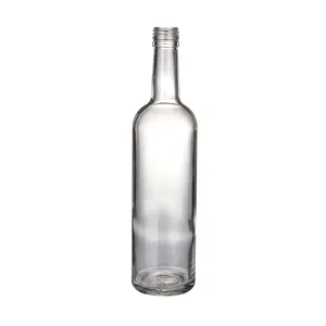 Mini botella vacía de vidrio para licor, peso de botella