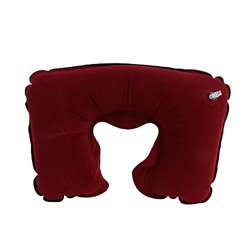 Кофейного цвета u-образная надувная подушка для шеи/ПВХ подушки, комфортного путешествия надувная подушка