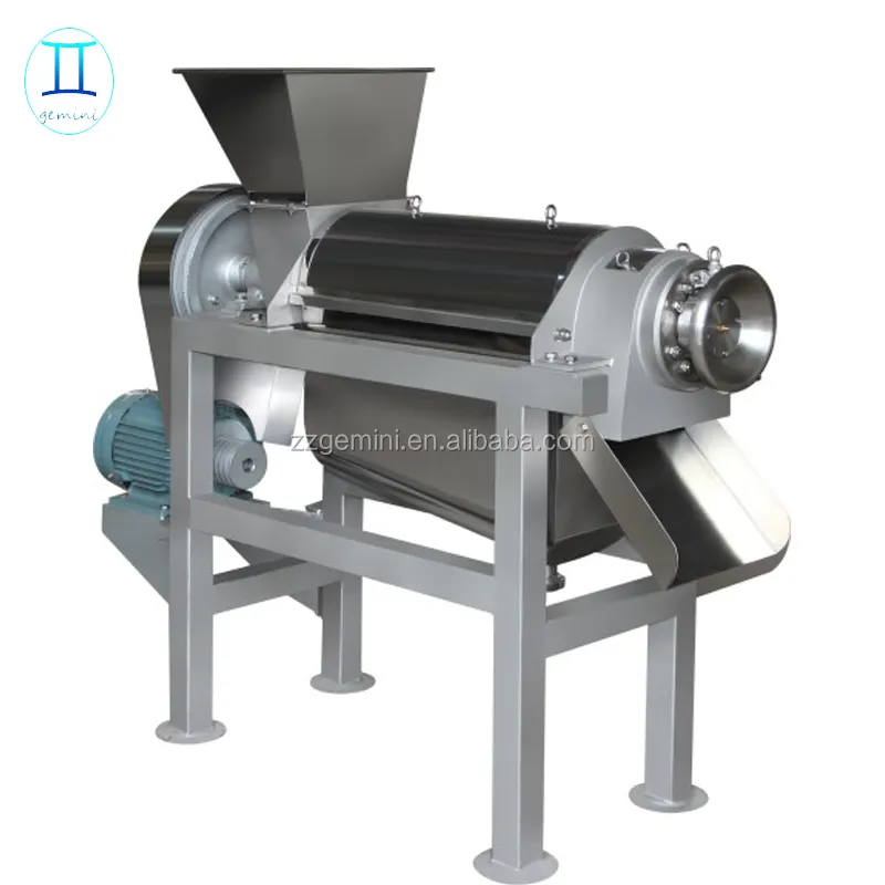 0.5-2.5 t/h máquina espiral industrial extrator de suco de frutas/espremedor de frutas imprensa