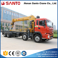 Telescopic Boom Trailer Gắn Cần Cẩu Xe Tải Để Bán