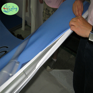 Bannière de toile de fond en tissu de tension d'impression par sublimation en forme de S avec lumières LED - Product Image 5