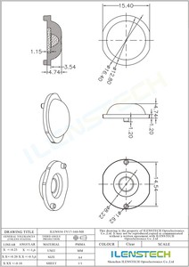 Lentille de télévision led rétro-éclairé pour plafonnier, 17mm, 1 pièce - Product Image 2