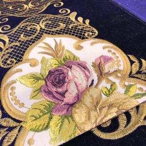 Tela de terciopelo bordada de estilo árabe para sofá, tejido bordado de lujo con más diseños - Product Image 3
