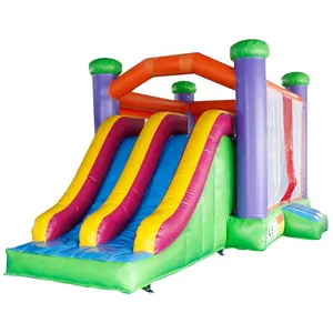 Château gonflable classique de qualité supérieure 6x3m, maison de saut avec glissantes pour enfants, fête