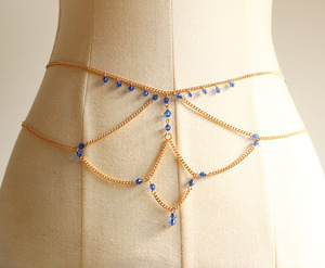 حزام معدني للخصر والجسم للنساء ، مجوهرات لآلئ لحفلات الزفاف والخطوبة - Product Image 2