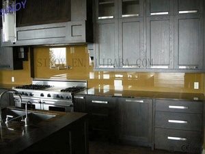 Facile <span class=keywords><strong>De</strong></span> Nettoyage Dosseret Laqué Flottant En Verre pour <span class=keywords><strong>la</strong></span> Cuisine Décoration avec Double Peint - Product Image 4